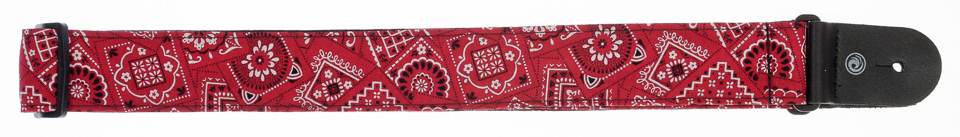 GİTAR ASKISI DOKUMA 50MM KIRMIZI BANDANA