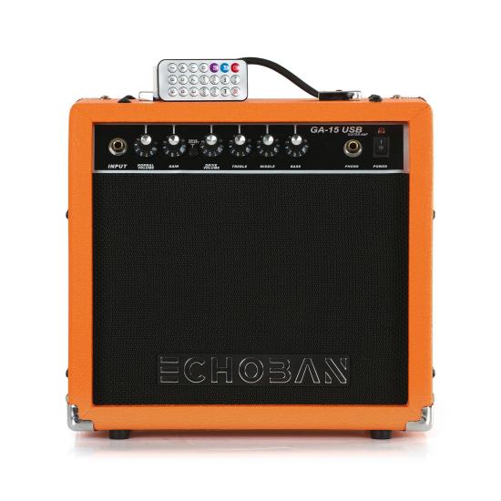 Echoban GA15USB 15 Watt Turuncu Gitar Amfisi USB