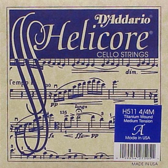 CELLO TEK TEL, HELICORE, A-LA, LONG SCALE, MEDIUM