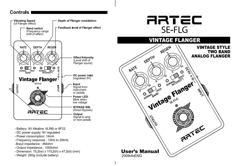 EFEKT PEDAL VINTAGE FLANGER